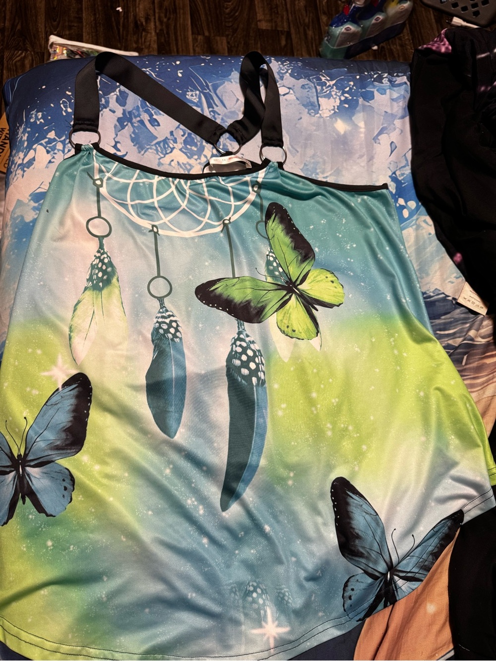 Green & Blue Butterfly Dreamcatcher